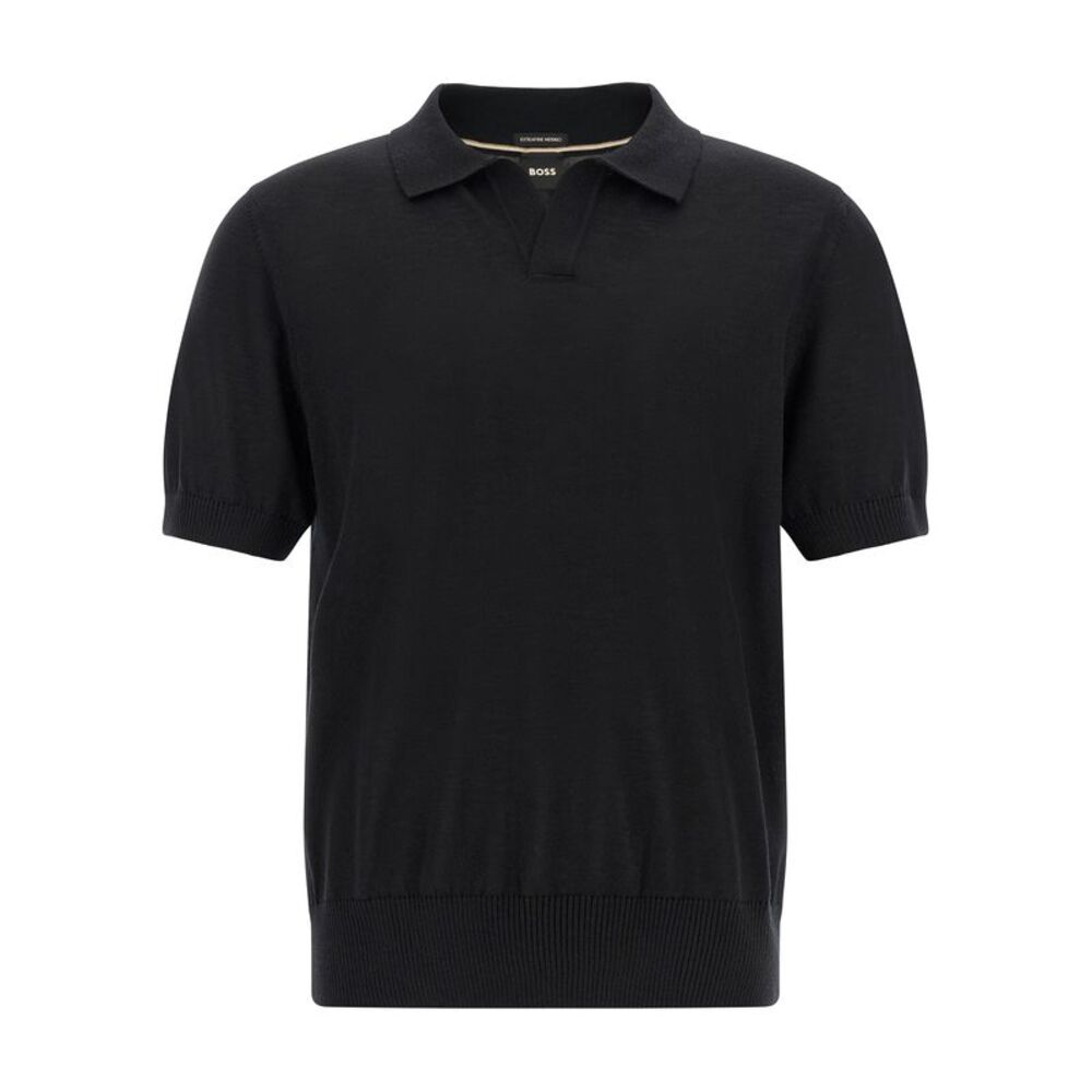 Hugo Boss Black Virgin Wool Polo Men's Shirt
